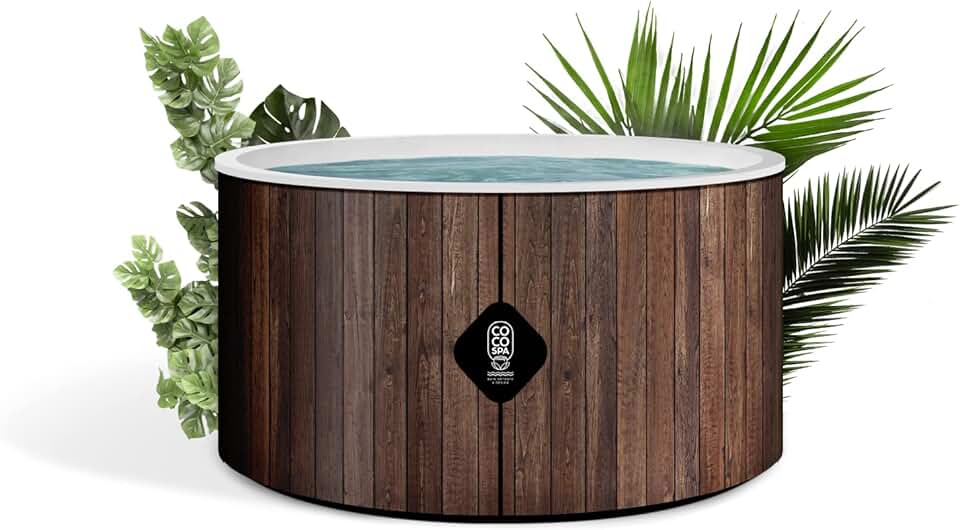 jardinite Helsinki Spa Gonflable - 150 cm de diamètre - 800 litres - Moteur 2240 W - 2 à 4 Personnes - Massage 140 Jets