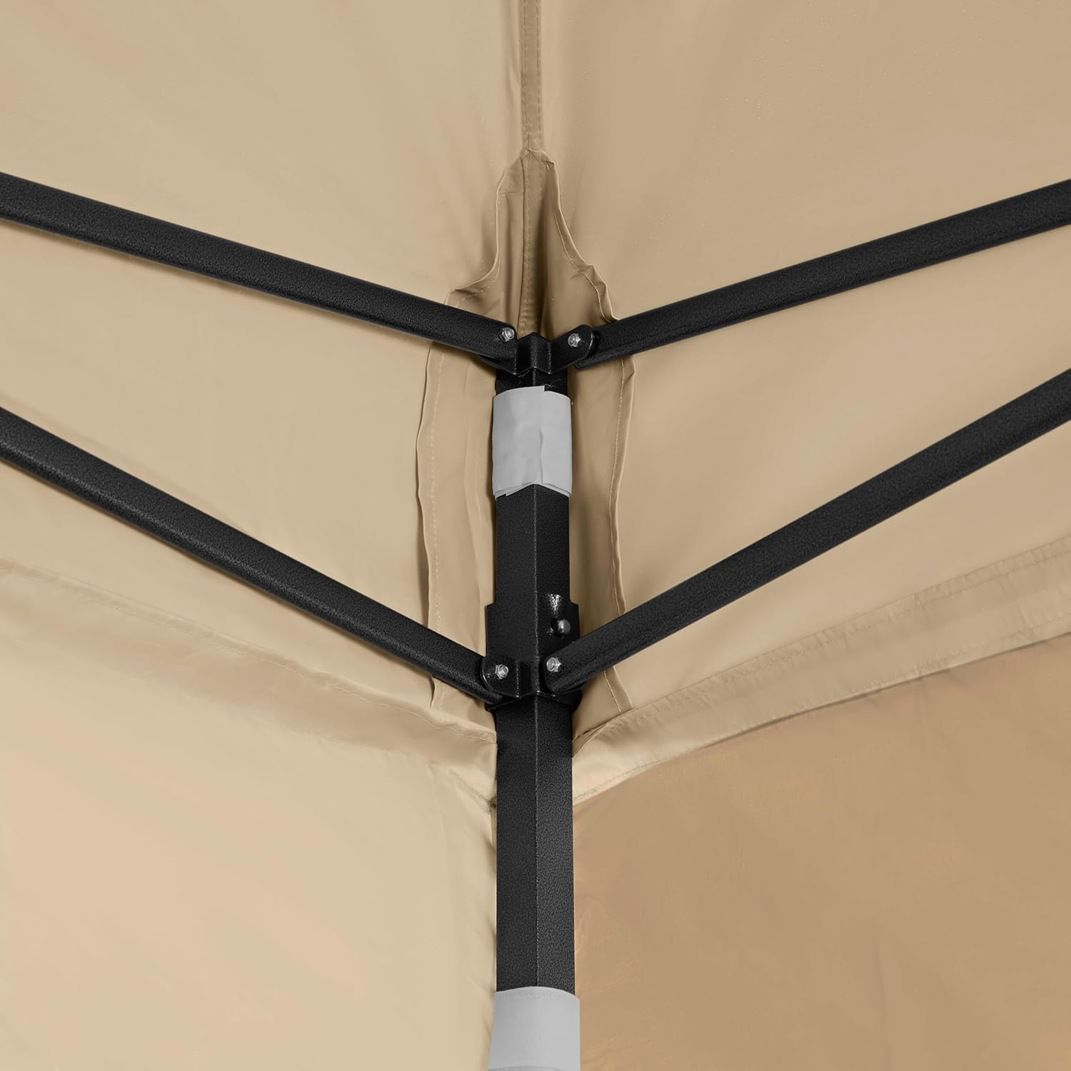 AllSeasonsGazebos Pavillon Ultra-résistant à Ouverture instantanée de 3m x 3m avec 4 Poids léger Panneaux latéraux + Sac de Transport sur Roues et 4 Sacs de Poids pour Les Pieds (Beige 2)