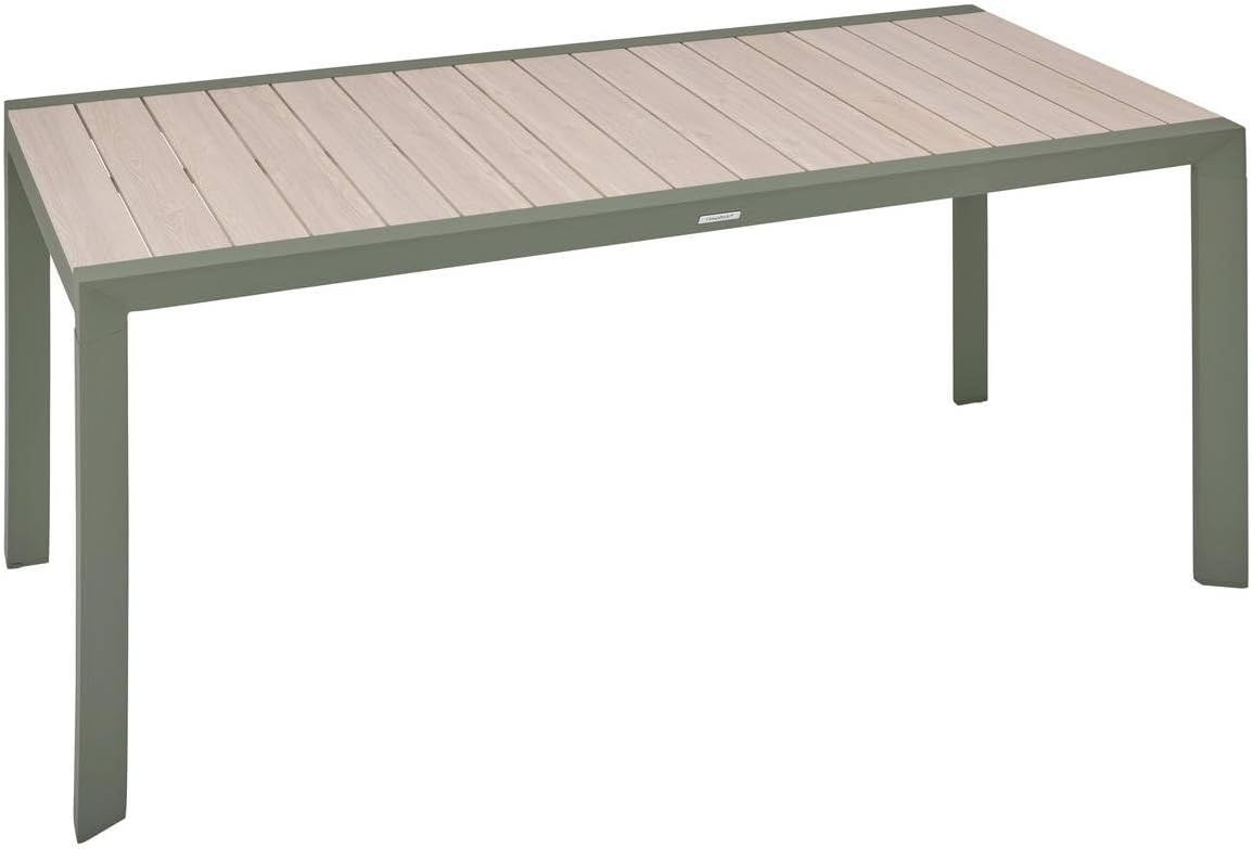 jardinite - Table Evasion 6 places - 180x90 cm - alu beige lin/laurier