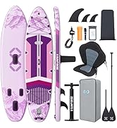 ZLX Stand Up Paddle Board 350 x 89 cm, kit de planche SUP, Stand Up Paddle avec aileron central unique, R...