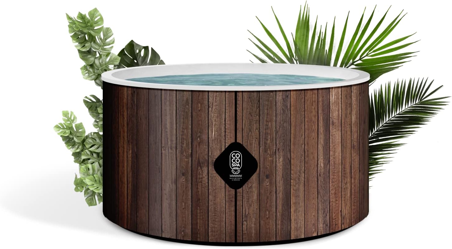 jardinite Helsinki Spa Gonflable - 150 cm de diamètre - 800 litres - Moteur 2240 W - 2 à 4 Personnes - Massage 140 Jets