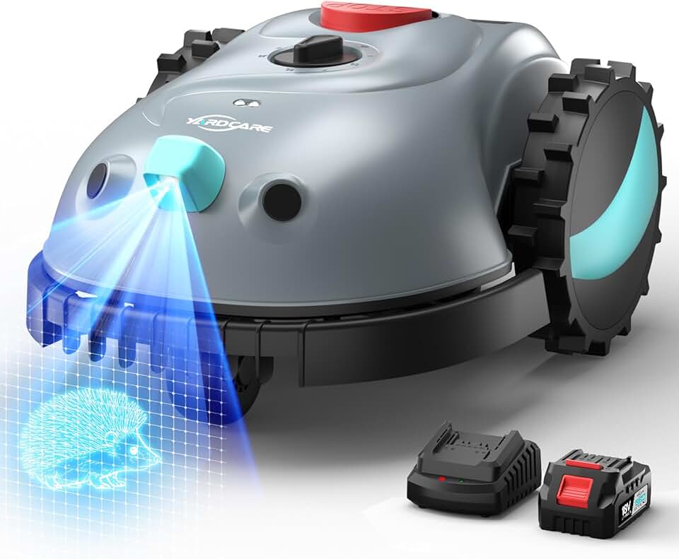 jardinite - robot tondeuse caméra 150㎡, batterie 4Ah spiral V100