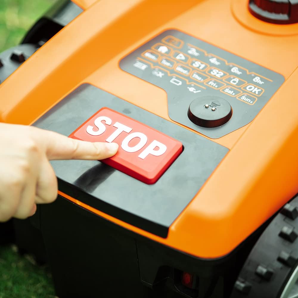 jardinite - Robot tondeuse Classic - 500m² - Bluetooth, noir/orange