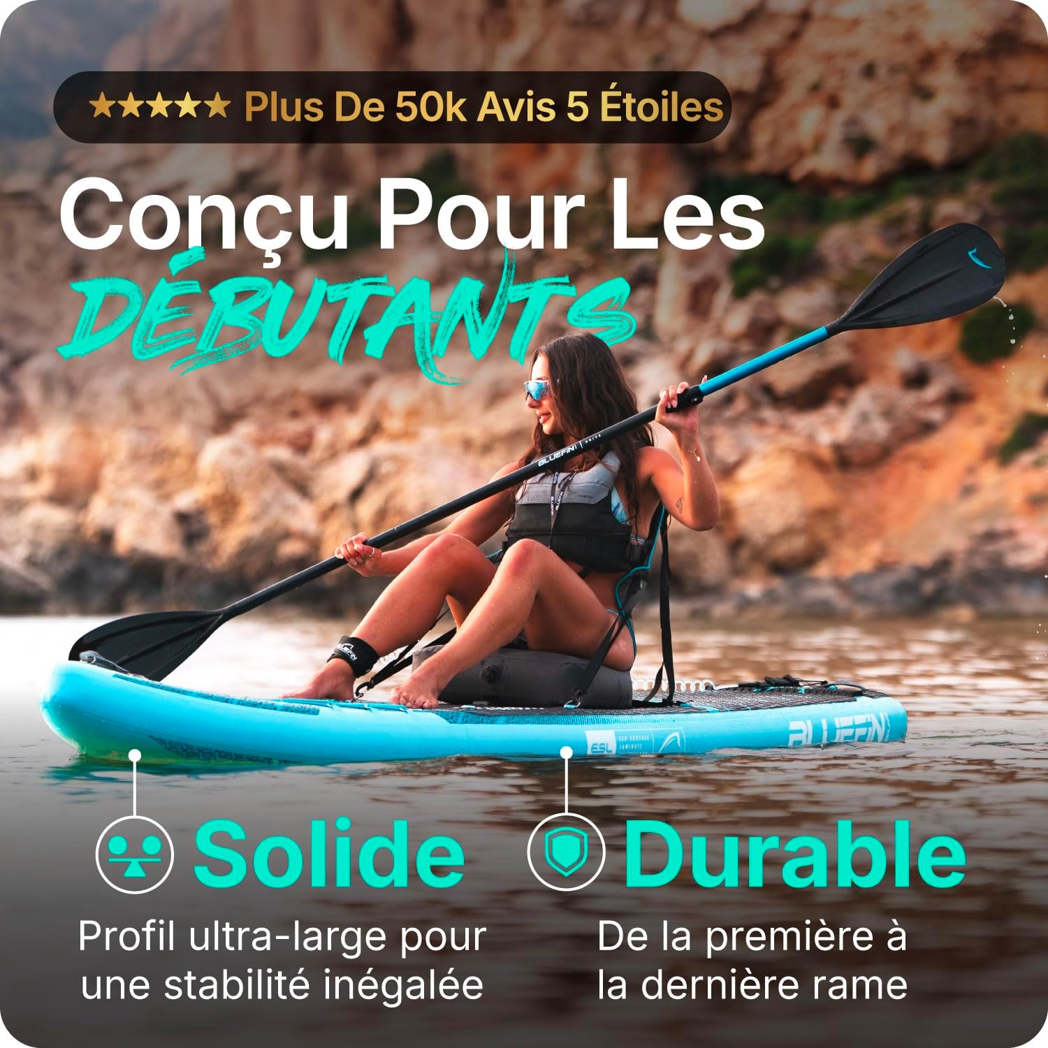 Bluefin - Cruise - 10'8 - planche paddle gonflable antidérapante légère