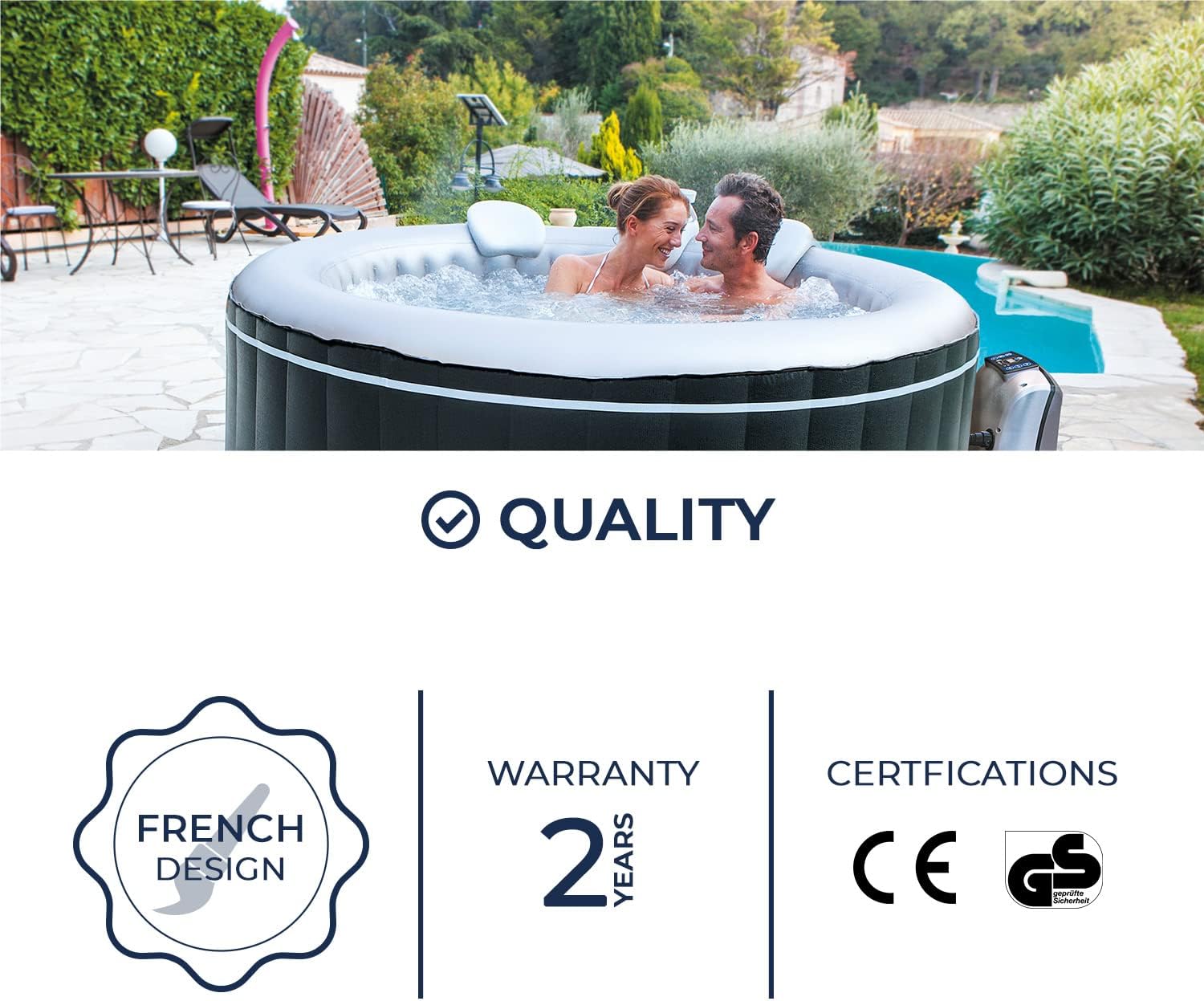 NetSpa - Montana - 175x70 cm - spa gonflable rond 4 places