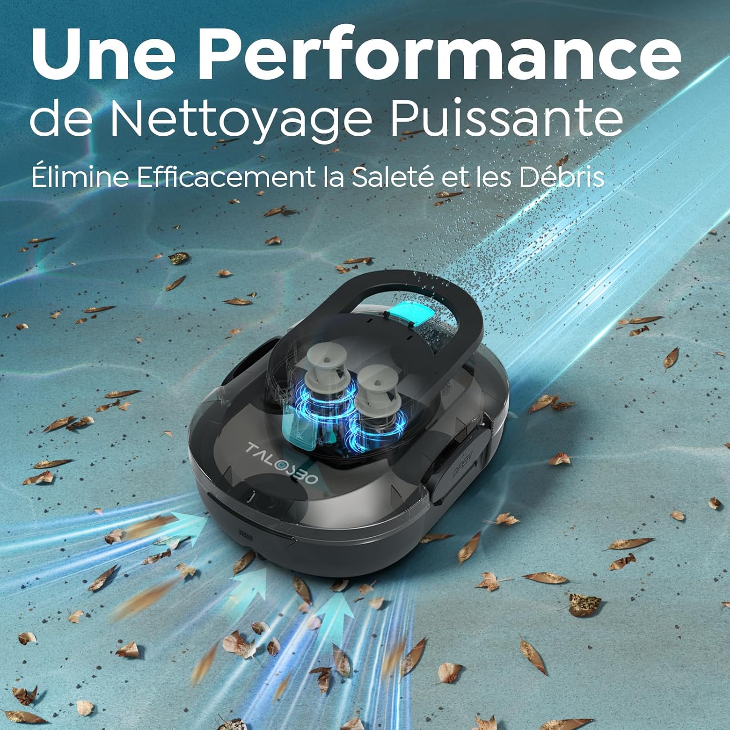 S1PRO - Robot de piscine compact, double moteur, 120 min, 100m² - S1PRO