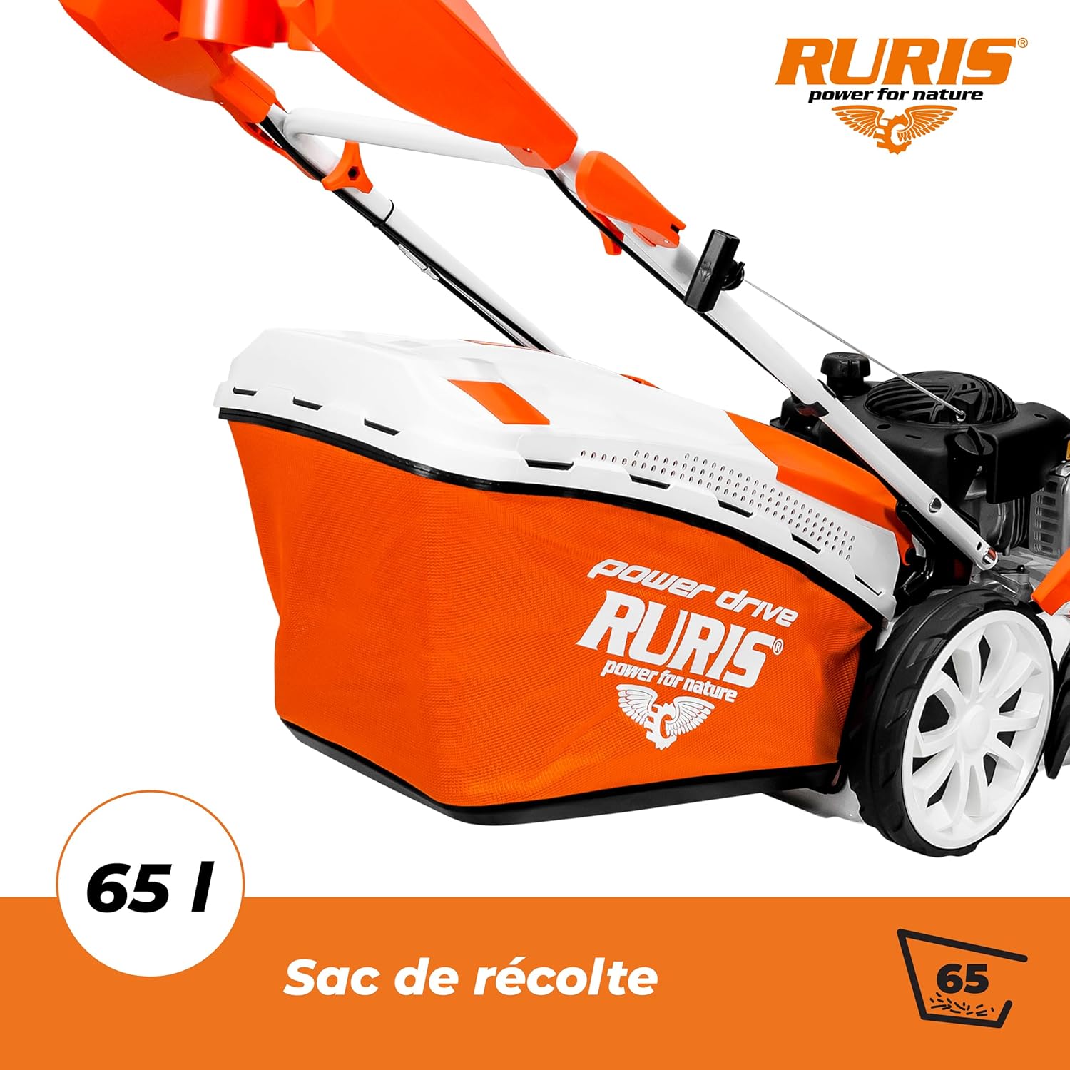RURIS - tondeuse autoportée série RX, 46cm, 65L, 3CH, RX333S