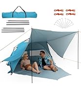 jardinite Tente Familiale de Camping Pop-Up avec Grand Auvent Anti-UV, 2-3 Places, Protection UPF...