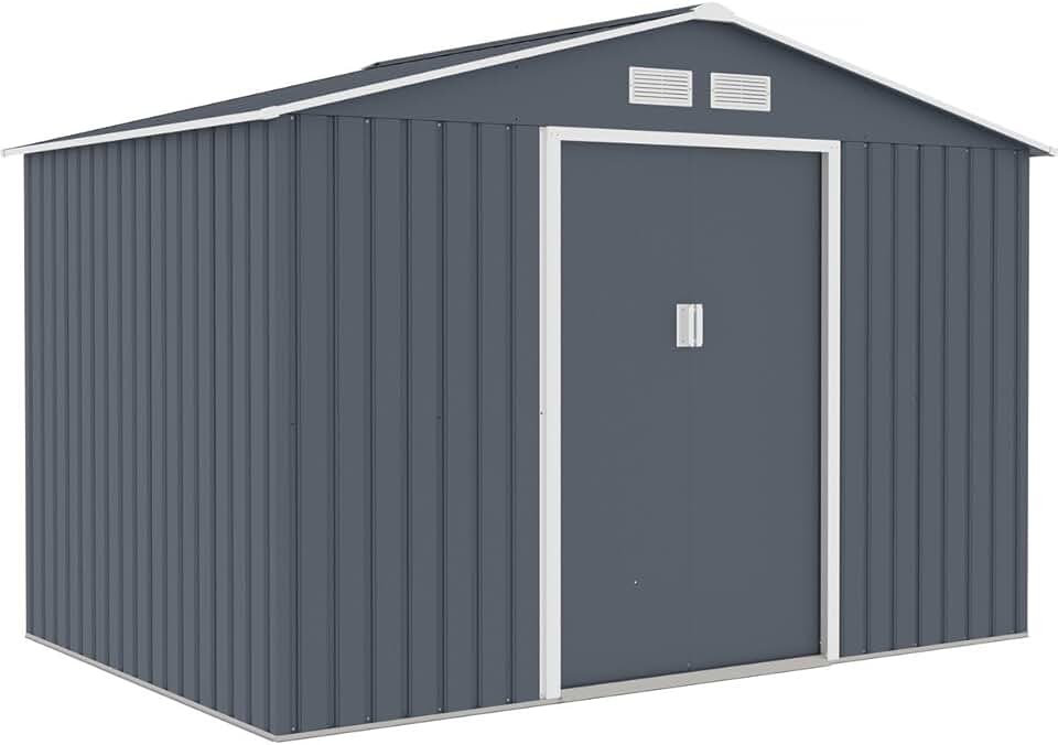 Abri de Jardin métal Vegas II - 5,29 m2 - Gris
