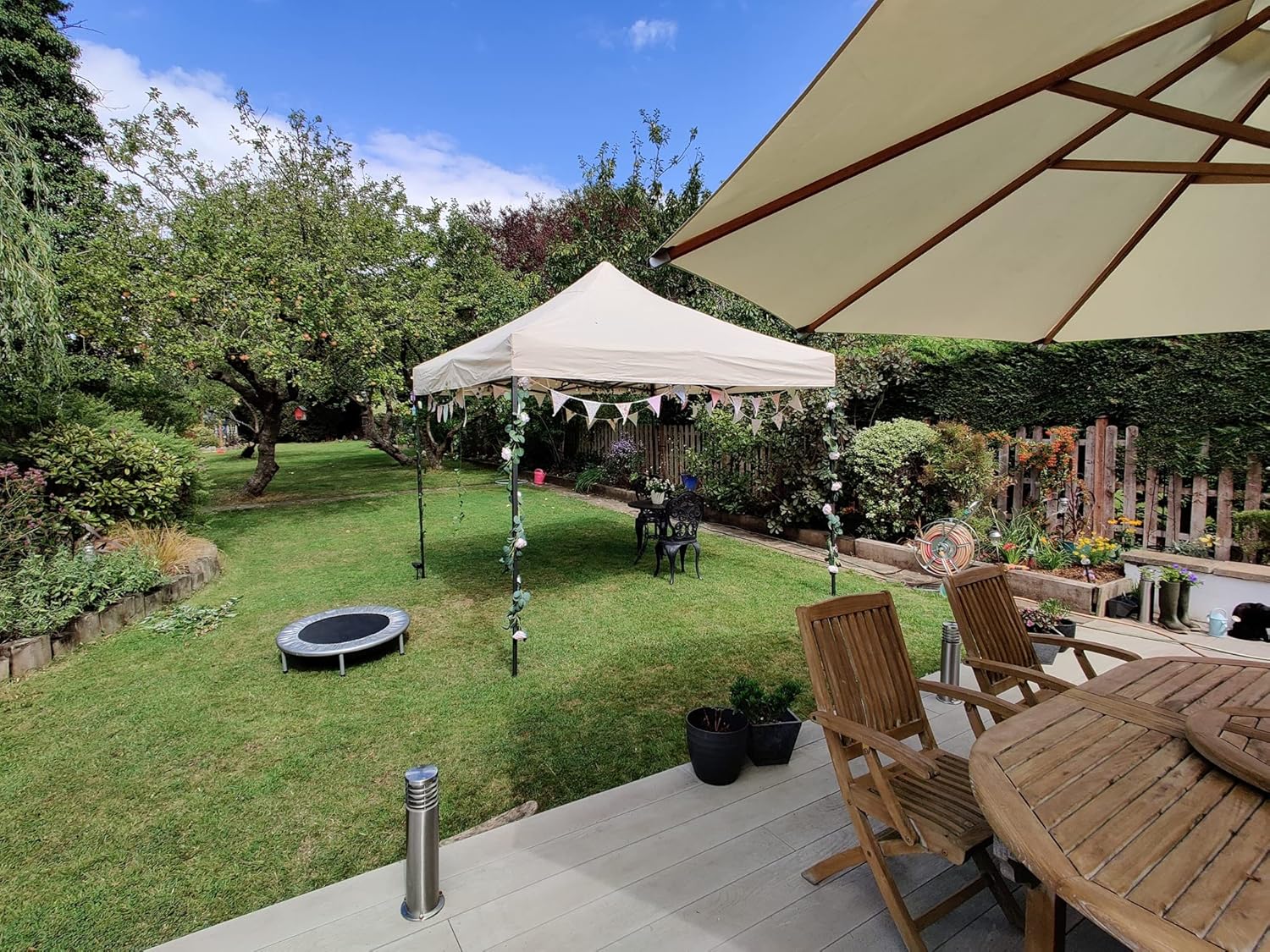 jardinite | Tonnelle Pliante 3x3m | Matériaux Robustes, Entièrement Étanches et de Haute Qualité (Beige)