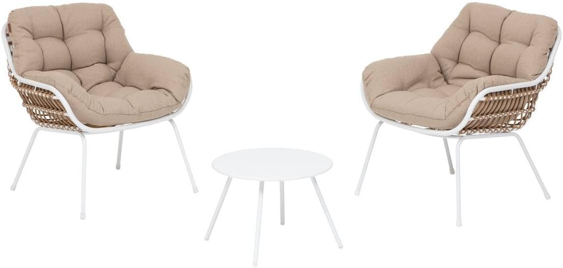 jardinite - Paopao Duo - acier époxy blanc 2 places - compact et élégant