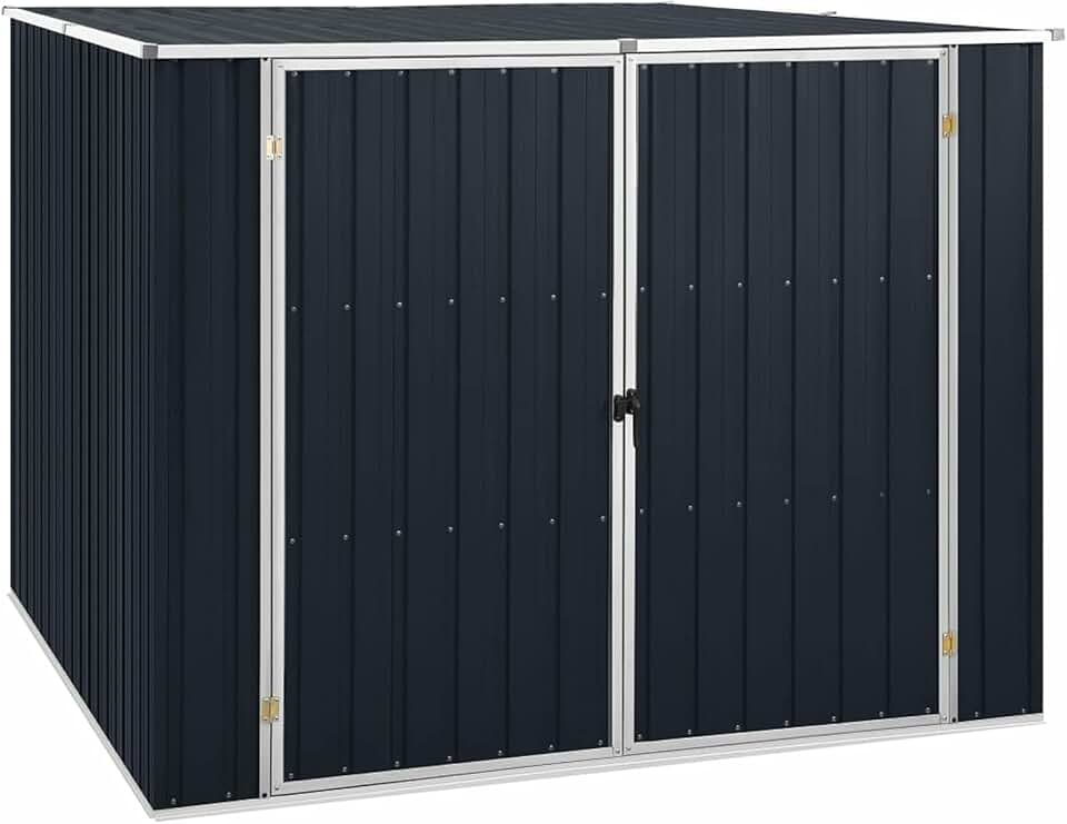 jardinite Abri de Jardin Anthracite 195x198x159 cm Acier galvanisé,Armoire De Jardin Exterieur,Abri De Jardin,Meuble Exterieur Rangement