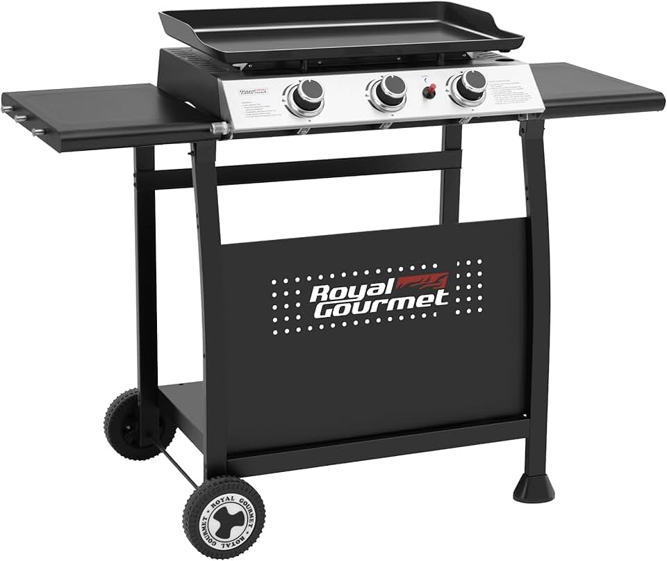 jardinite - Plancha sur chariot 62x35,5cm - 3 brûleurs puissants 7,5kW