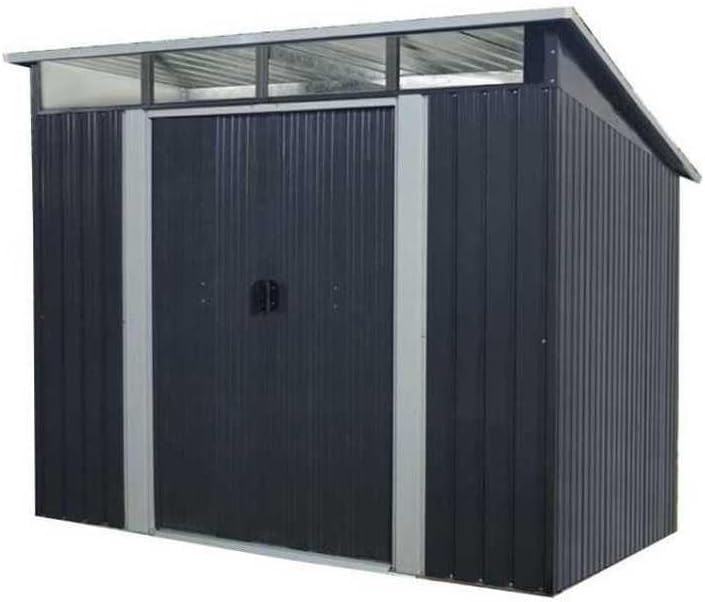 jardinite Abri de Jardin en métal 4,59m² - 2 Portes coulissantes - Gris Anthracite