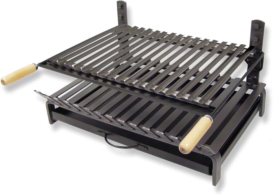 jardinite - Barbecue inox avec grille fer - 71406
