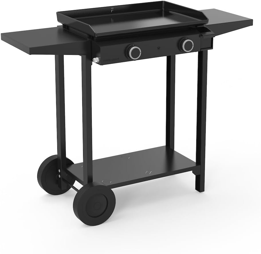 jardinite – Plancha série 60 cm – fonte émaillée, 2 brûleurs puissants