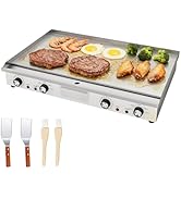 jardinite Plancha électrique,commerciale en acier inoxydable,73cm avec contrôle de température régl...