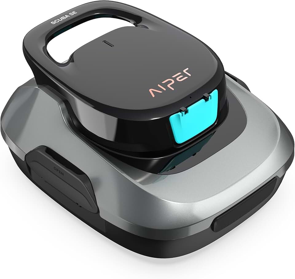 jardinite - Robot piscine sans fil - 80 m² - 90 min autonomie, aspire débris, auto-stationnement