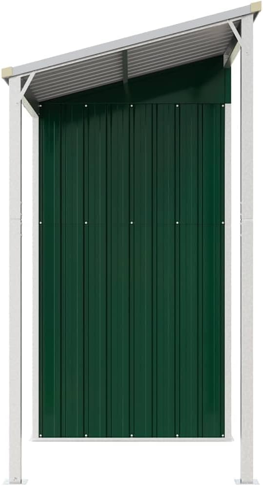 jardinite Abri de Jardin avec Toit prolongé Vert 277x107x181 cm Acier, Maison & Jardin, Pelouses & Jardins, Vie en extérieur, Structures extérieures, Cabanes & abris de Jardin, Vert, (Poids 41.56KG)