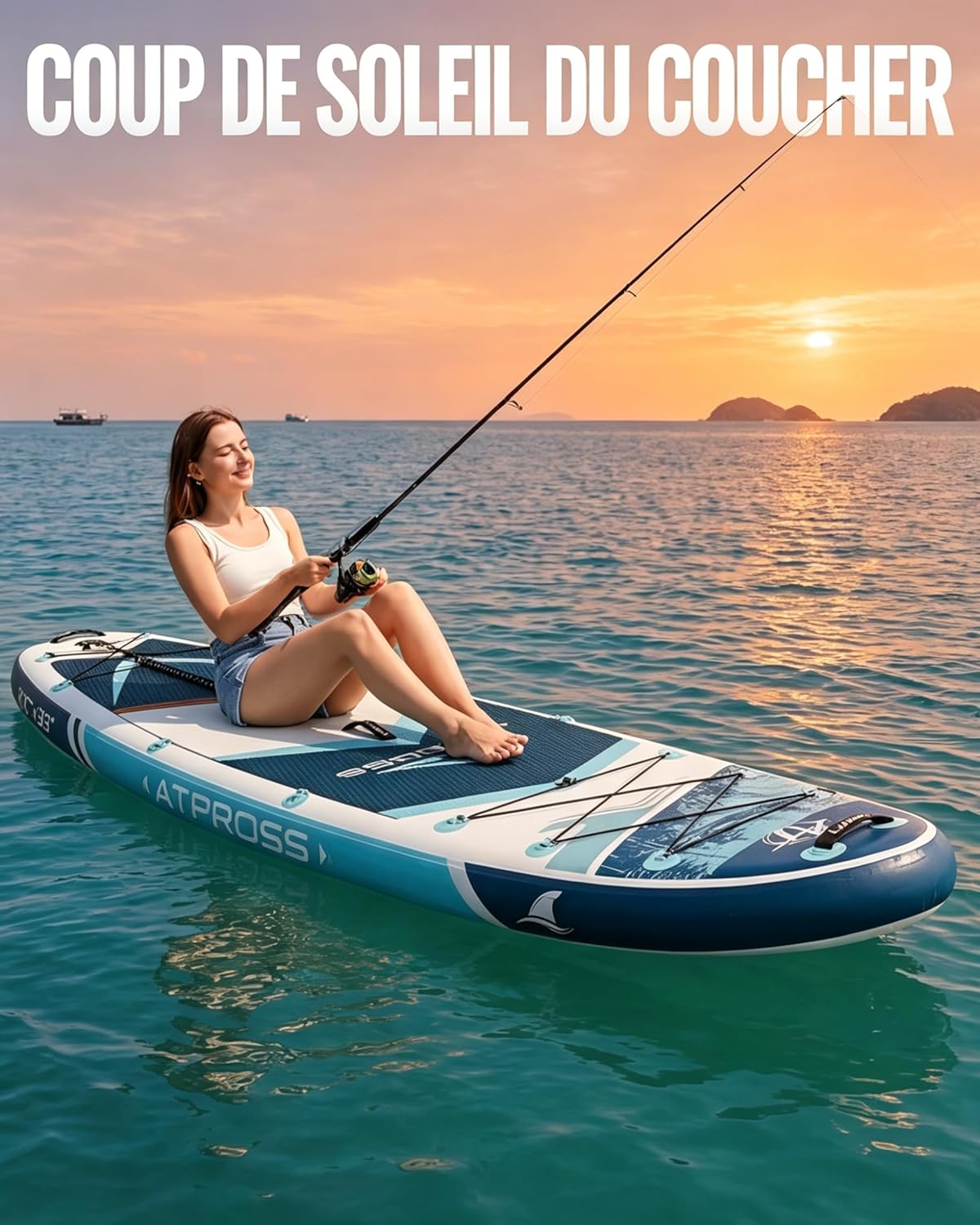 Stand Up Paddle gonflable adulte, 320x84cm, 2 places, 200kg, kayak avec siège