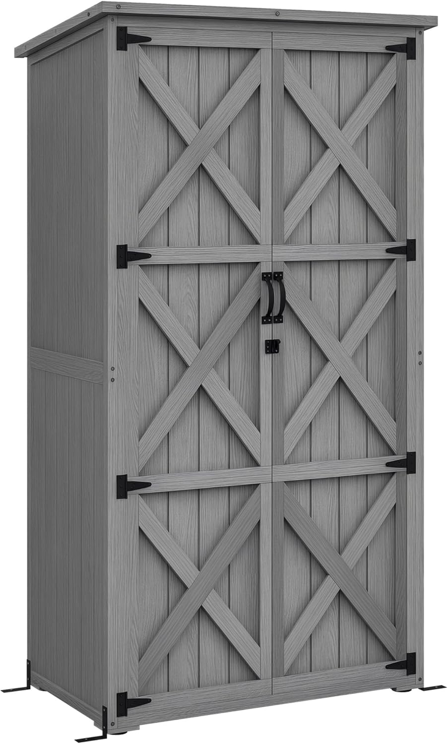 jardinite - Armoire sur pied bois massif 90x54.5x161/168.5 cm toit incliné