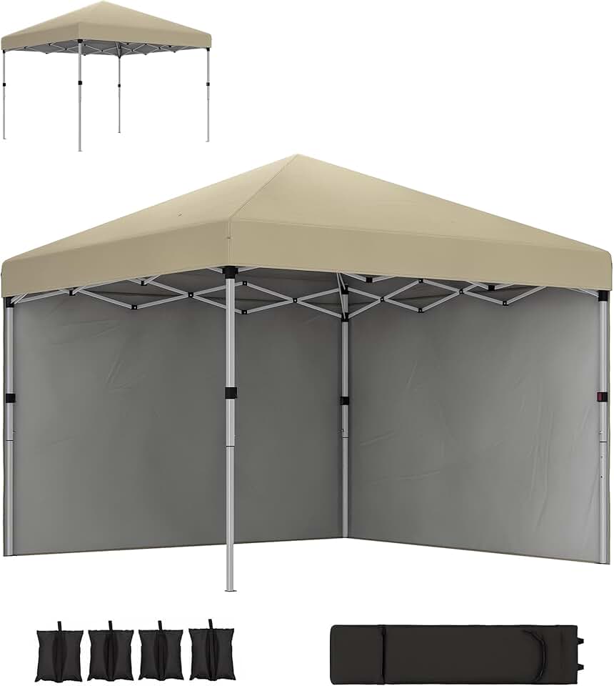 jardinite - tonnelle pop-up réglable - 297x297x288cm - UV 30+ 2 parois