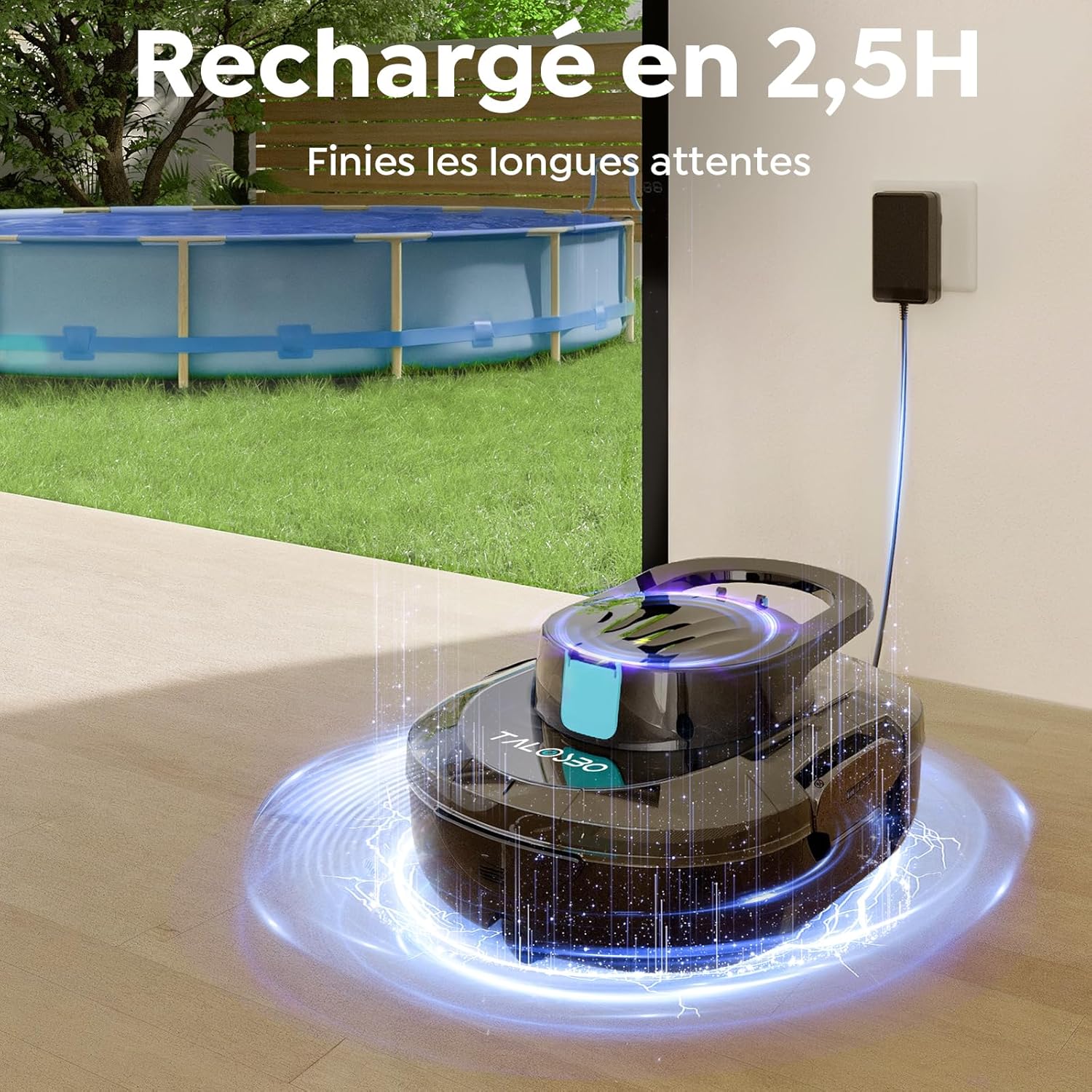 S1PRO Robot piscine sans fil - compact - 120min autonomie, charge rapide, double moteur, jusqu'à 100m² - S1PRO