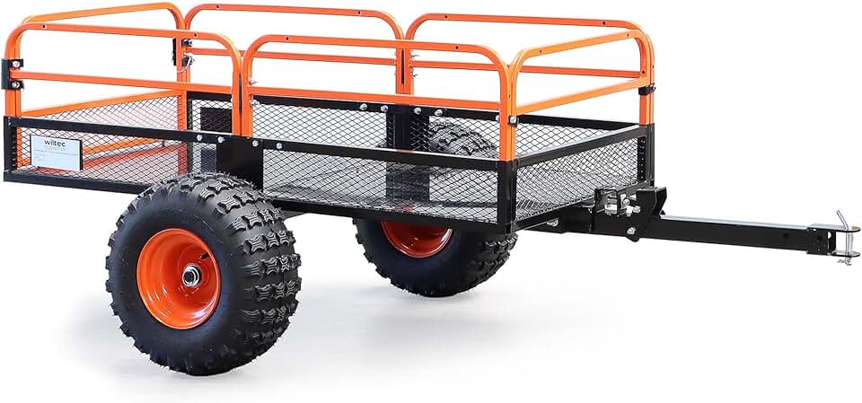 jardinite – Remorque basculante – 2159x1219x762 mm – capacité 680 kg, grille et parois amovibles
