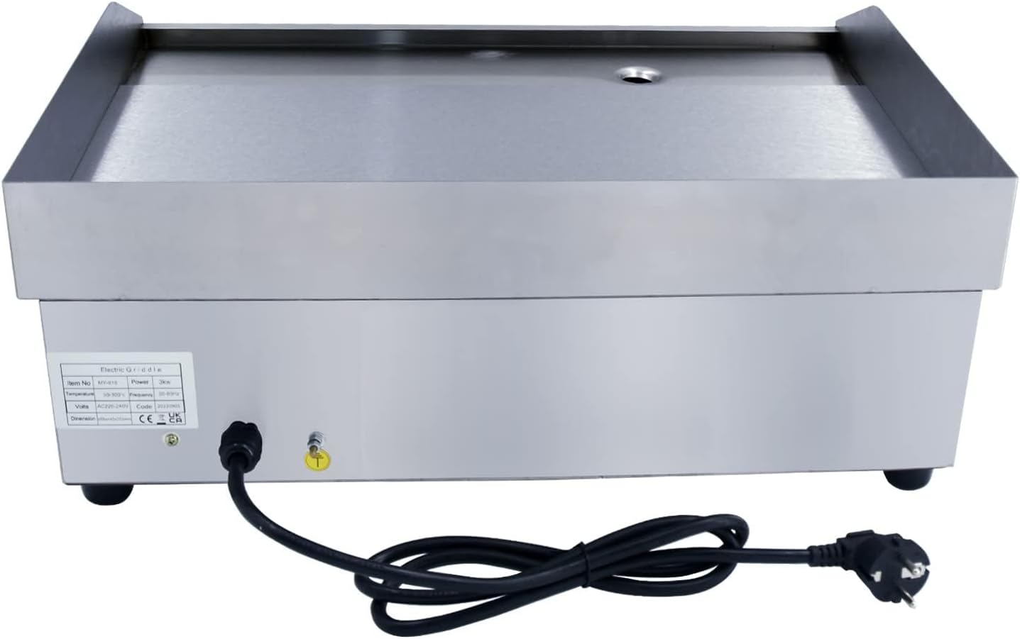 Plancha électrique - Inox 3000W - grande surface de cuisson, grill pro
