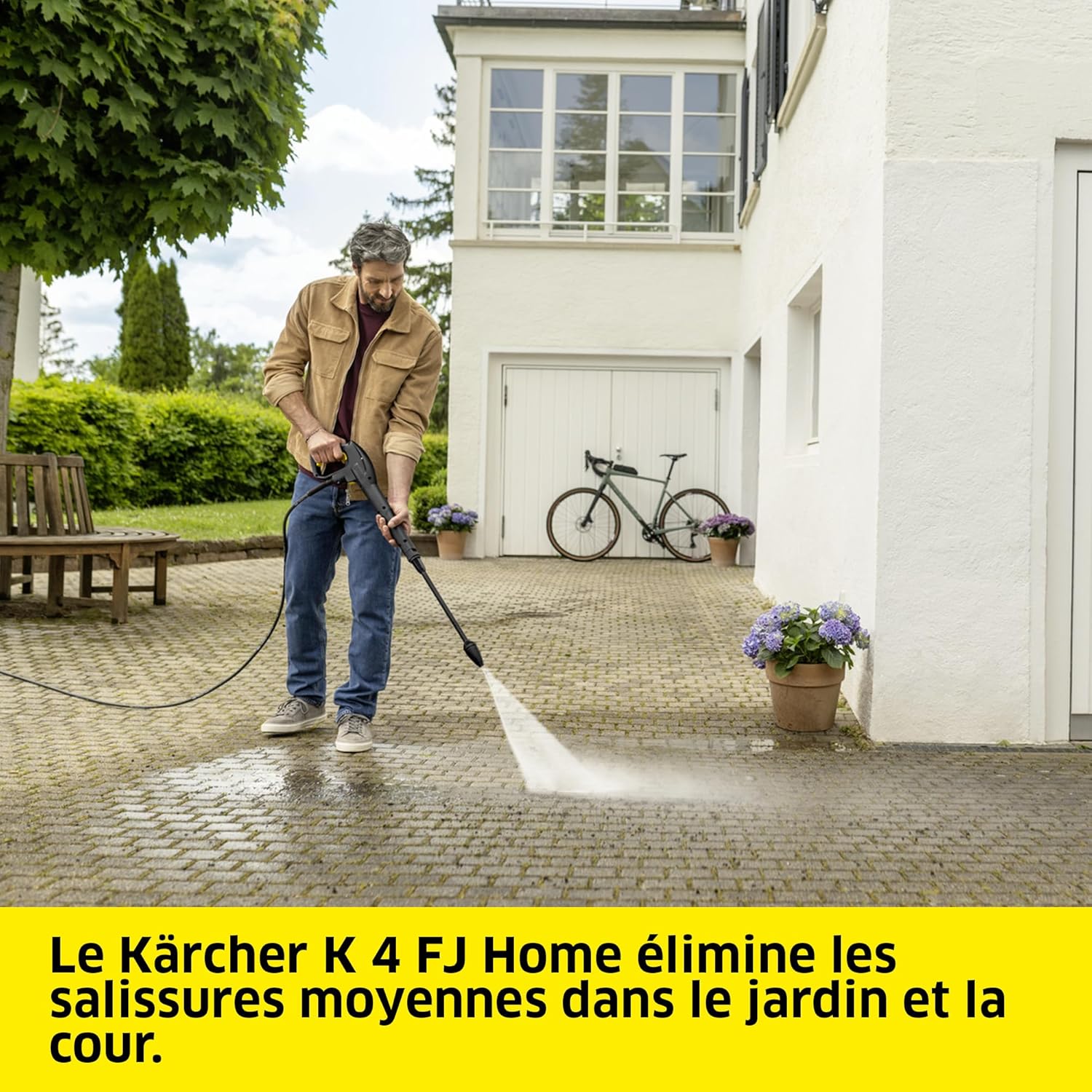 jardinite - nettoyeur haute pression K 4 - 130 bar, 420 l/h, 30 m²/h, accessoires - K 4 FJ