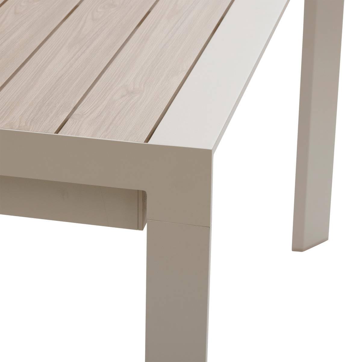 jardinite - Evasion Argile - table extensible 14 places - aluminium bois antirouille, rallonge
