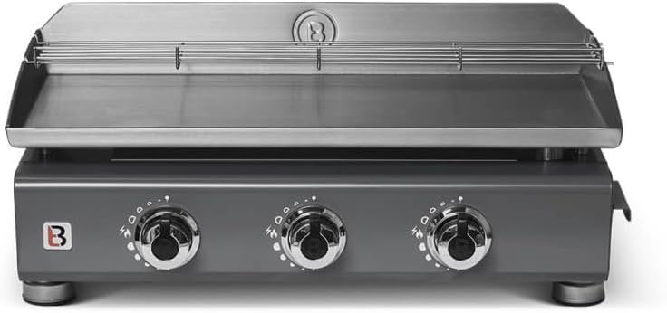 Favex - Silvia II G - 67x34 cm - plancha gaz 3 feux inox, cuisson homogène