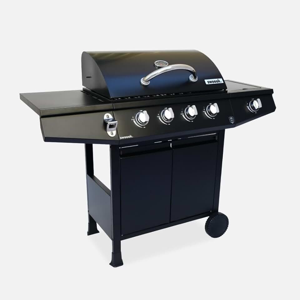 jardinite - Treville - BBQ gaz 4 brûleurs + feu latéral, thermomètre