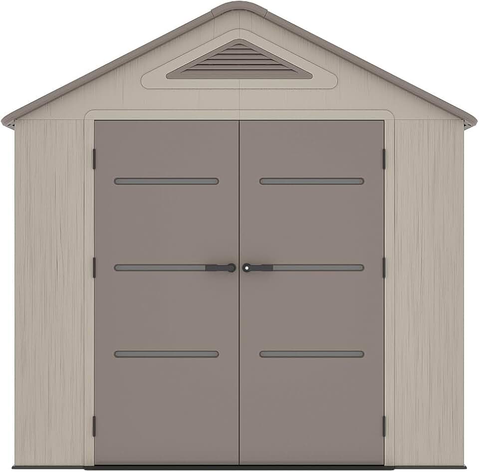 jardinite - Abri de Jardin Beige/Marron 9,5m² résine, plancher, ép. 22mm ANTEVA