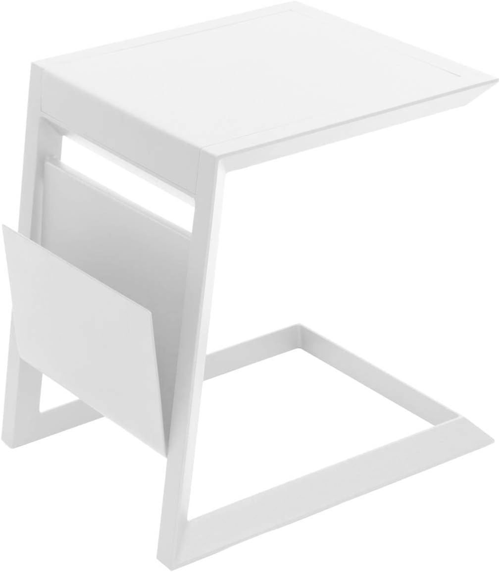 jardinite - table d'appoint Allure - 50x50 cm - acier blanc