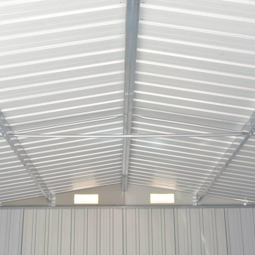 Abri de jardin métal anthracite - 257x489x181 cm - robuste, 105.6kg