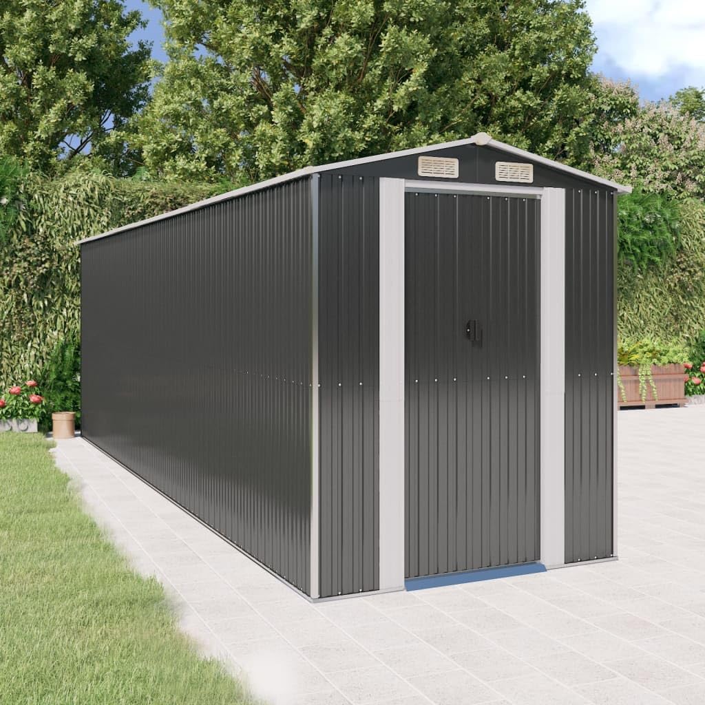 Abri de jardin - anthracite acier galvanisé - 192x606x223 cm - structure extérieure spacieuse - 3147454