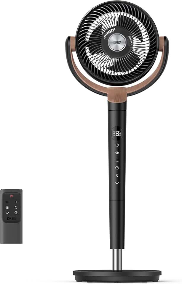 jardinite - ventilateur sur pied - 94-107 cm - 20 dB, oscillation 120°, portée 26 m