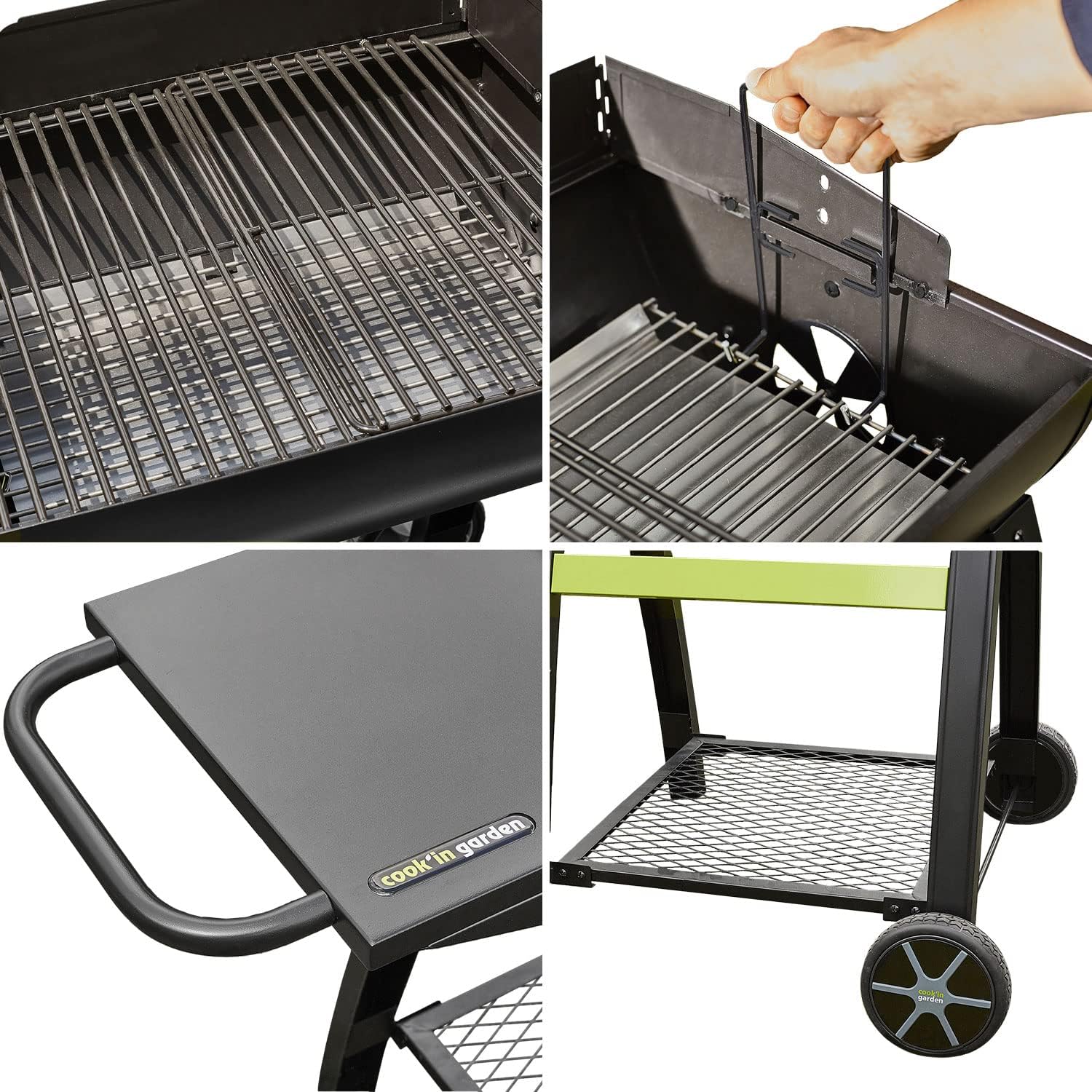 jardinite - Barbecue TONINO 50 - acier - ventilation, 4-6 pers.