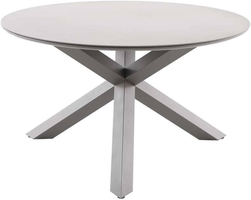 jardinite - Table de jardin Oryon - 130cm ronde - 6 places, coloris café