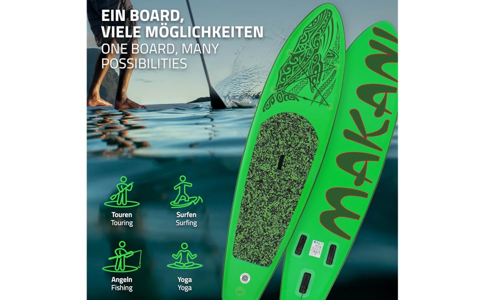 jardinite planche de stand up vert paddling makani 320x80x15 cm SUP gonflable paddle board de surf