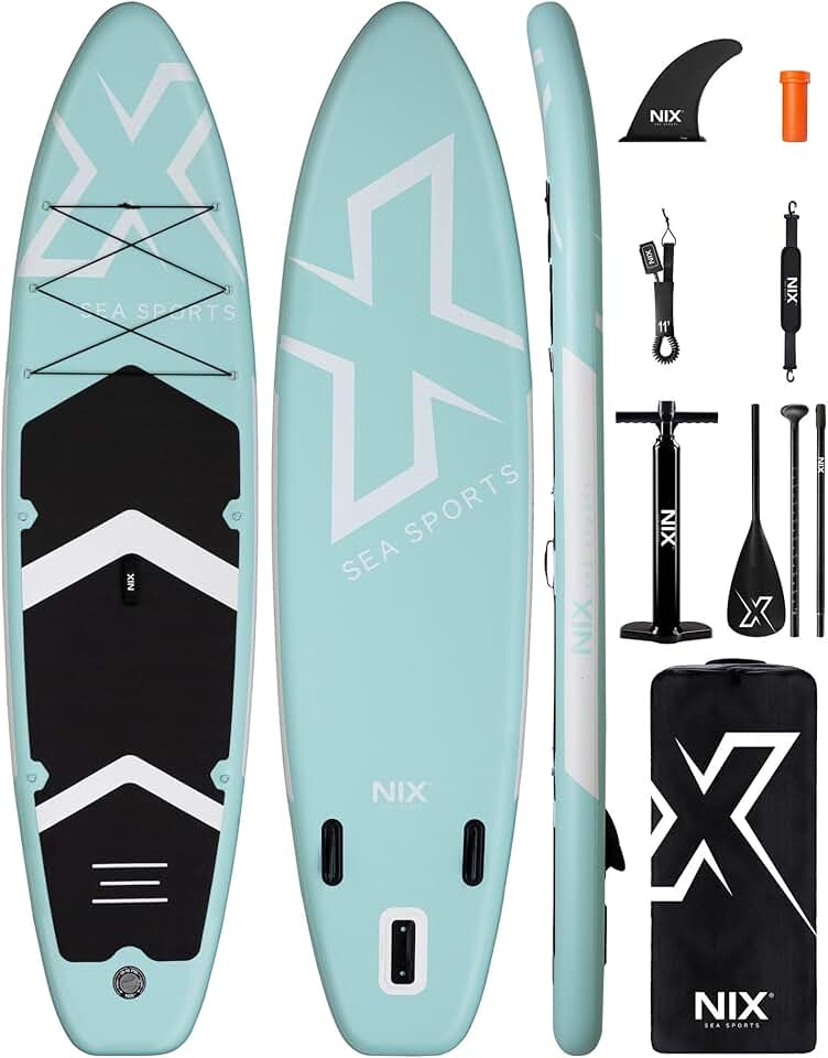 jardinite - SUP Allround 335 cm - antidérapant, quille amovible, adulte 159 kg
