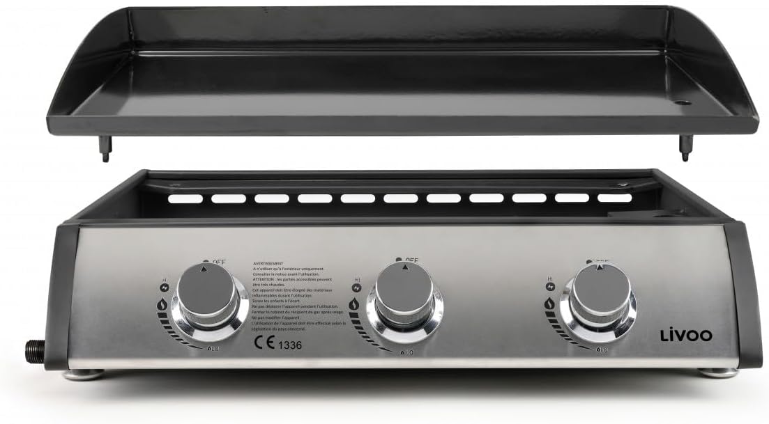 Plancha gaz - acier émaillé 61x38cm - 7,5kW - DOC277