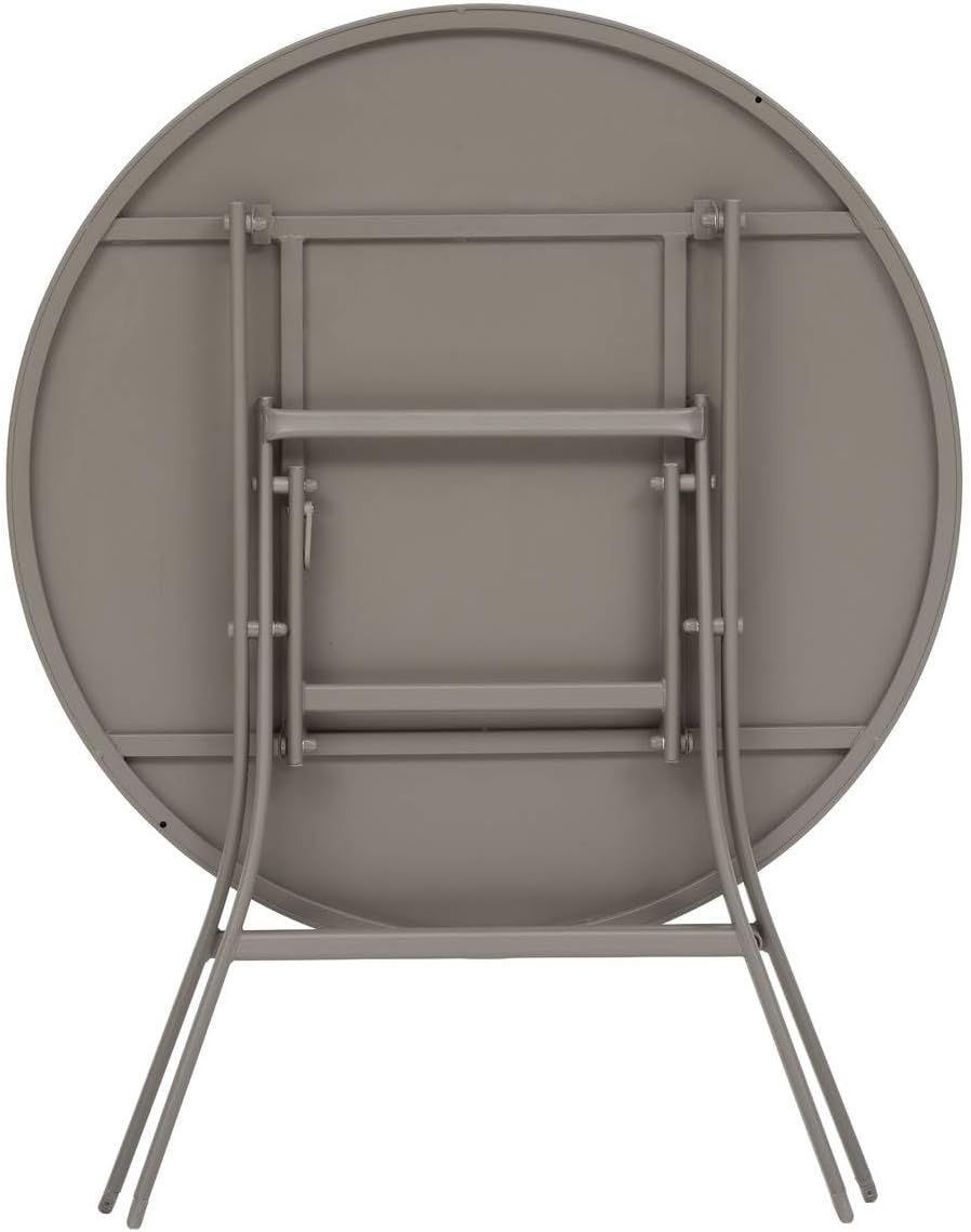 jardinite - Greensboro - table pliante ronde acier antirouille 4 places