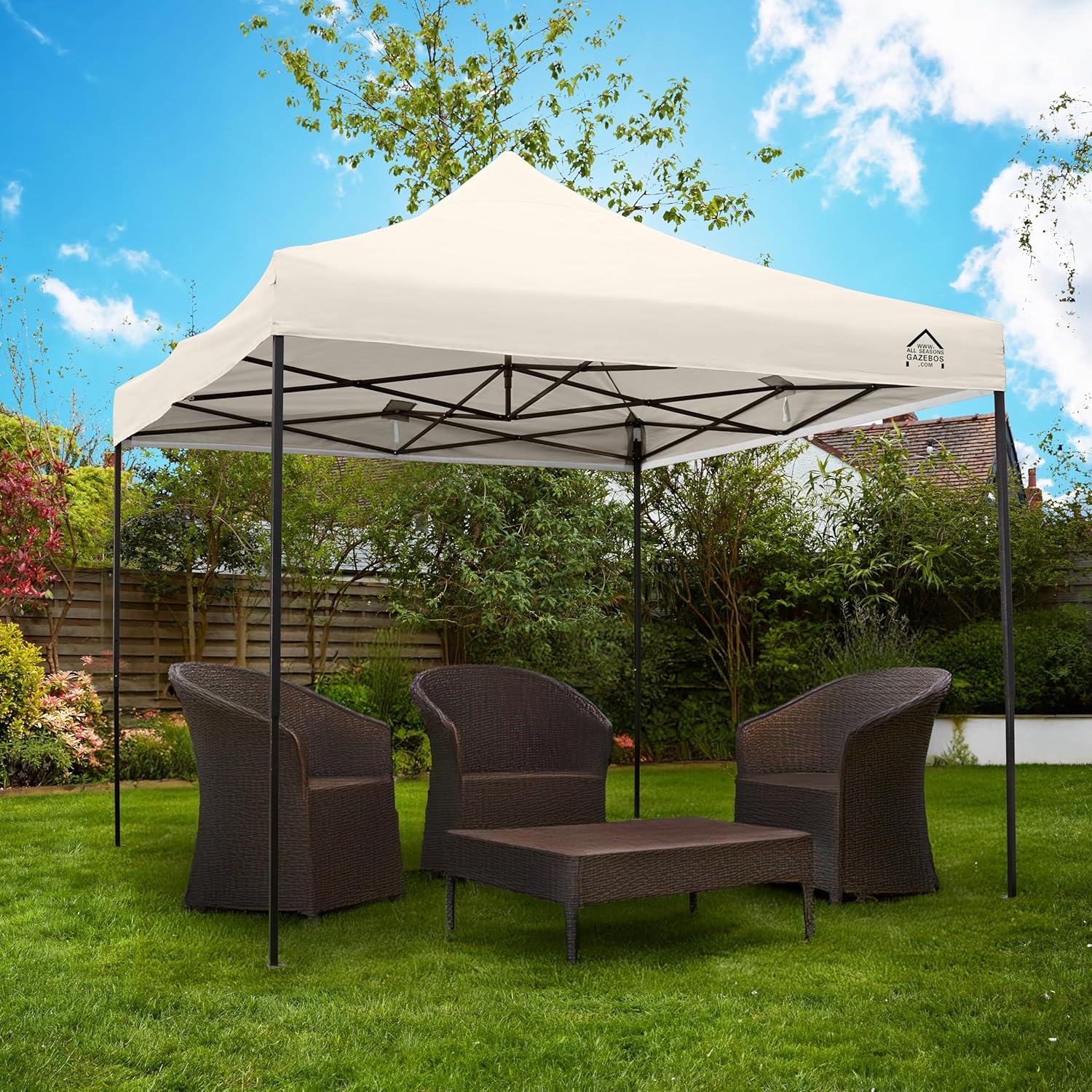 jardinite - Tonnelle pliante série premium - 3x3m - étanche, parois latérales, accessoires, haute qualité