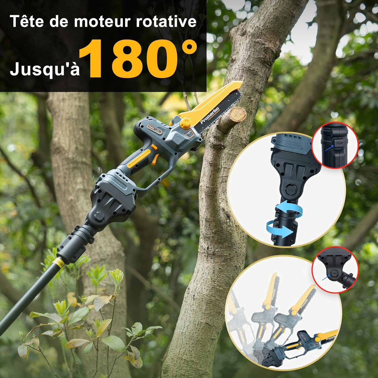 Mini tronçonneuse sur perche - 8