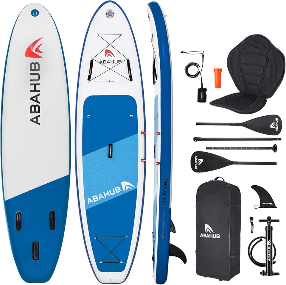 jardinite - Paddle gonflable adulte avec siège - 320x78/84x15cm - pagaie alu réglable, pack SUP