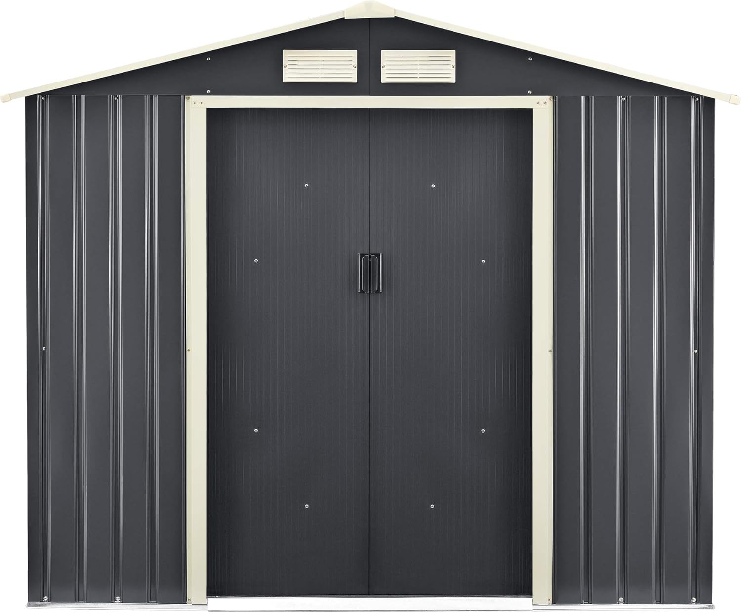 en.casa - Abri de jardin à pignon 4m³ - acier galvanisé gris foncé