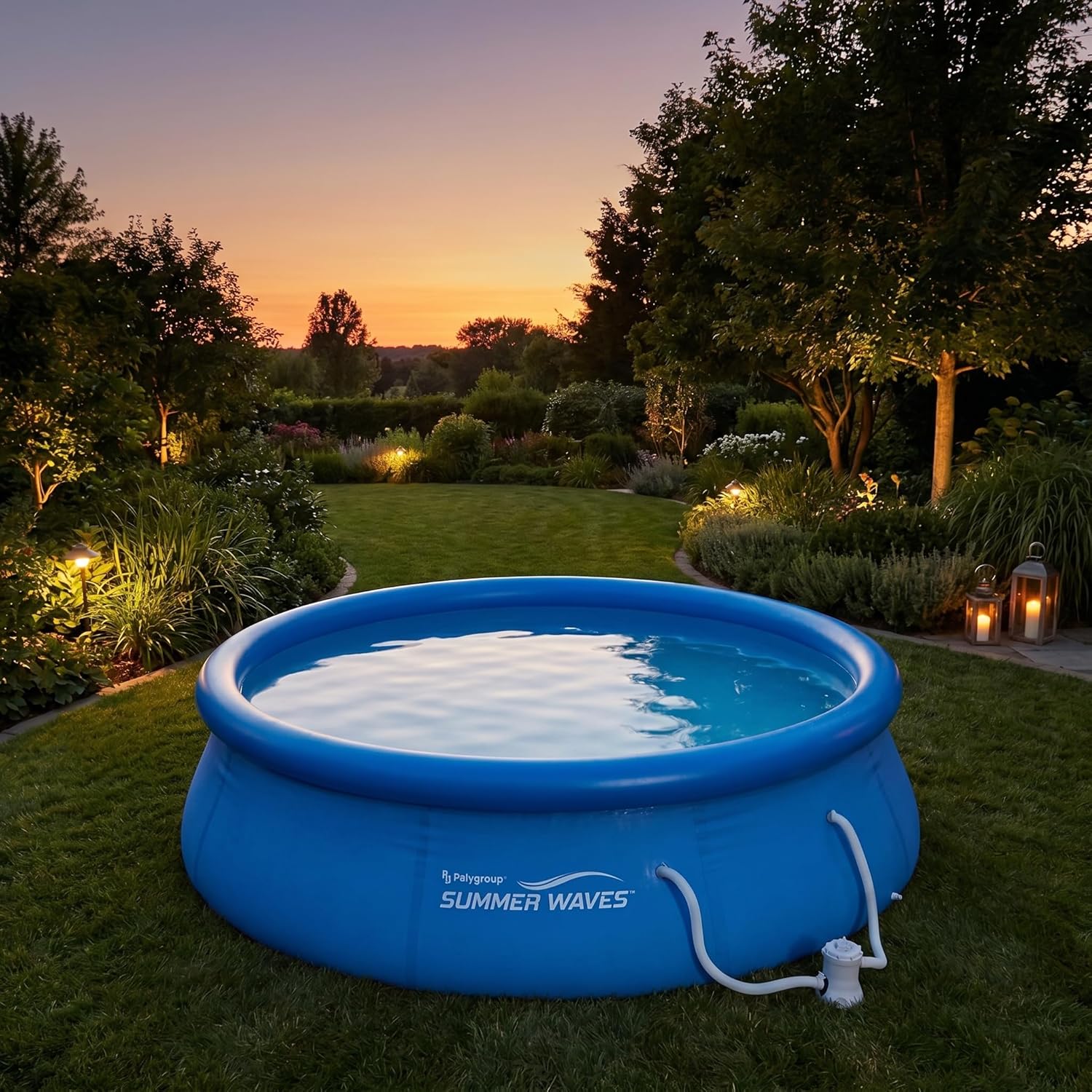 jardinite Piscine de 366 x 91 cm, installation rapide, idéale pour la famille, avec pompe de filtration