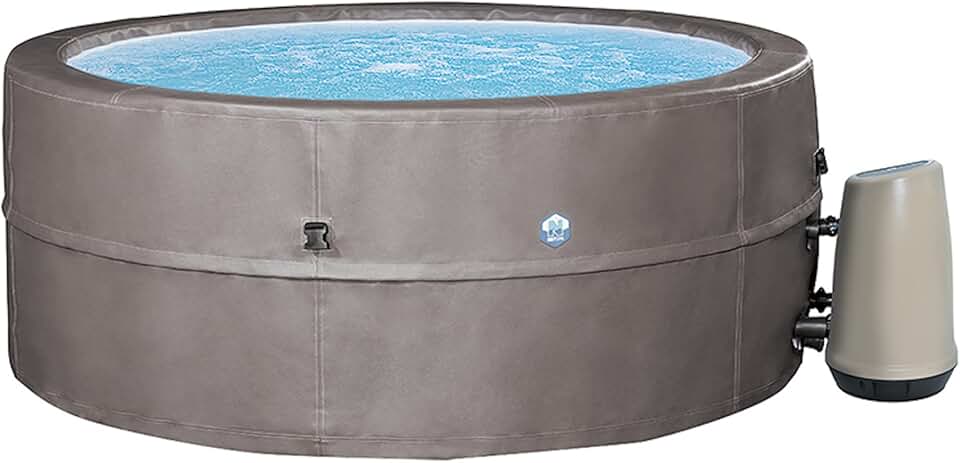 jardinite - Spa - Vita Premium - SP-VIP160C - Gonflable - 6 Places (4 Adultes + 2 Enfants) - Bache De Protection - Réchauffeur - 1100 L - Couverture Simili-Cuir Premium